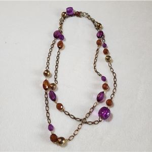 Cookie Lee Beaded Gold Color Necklace